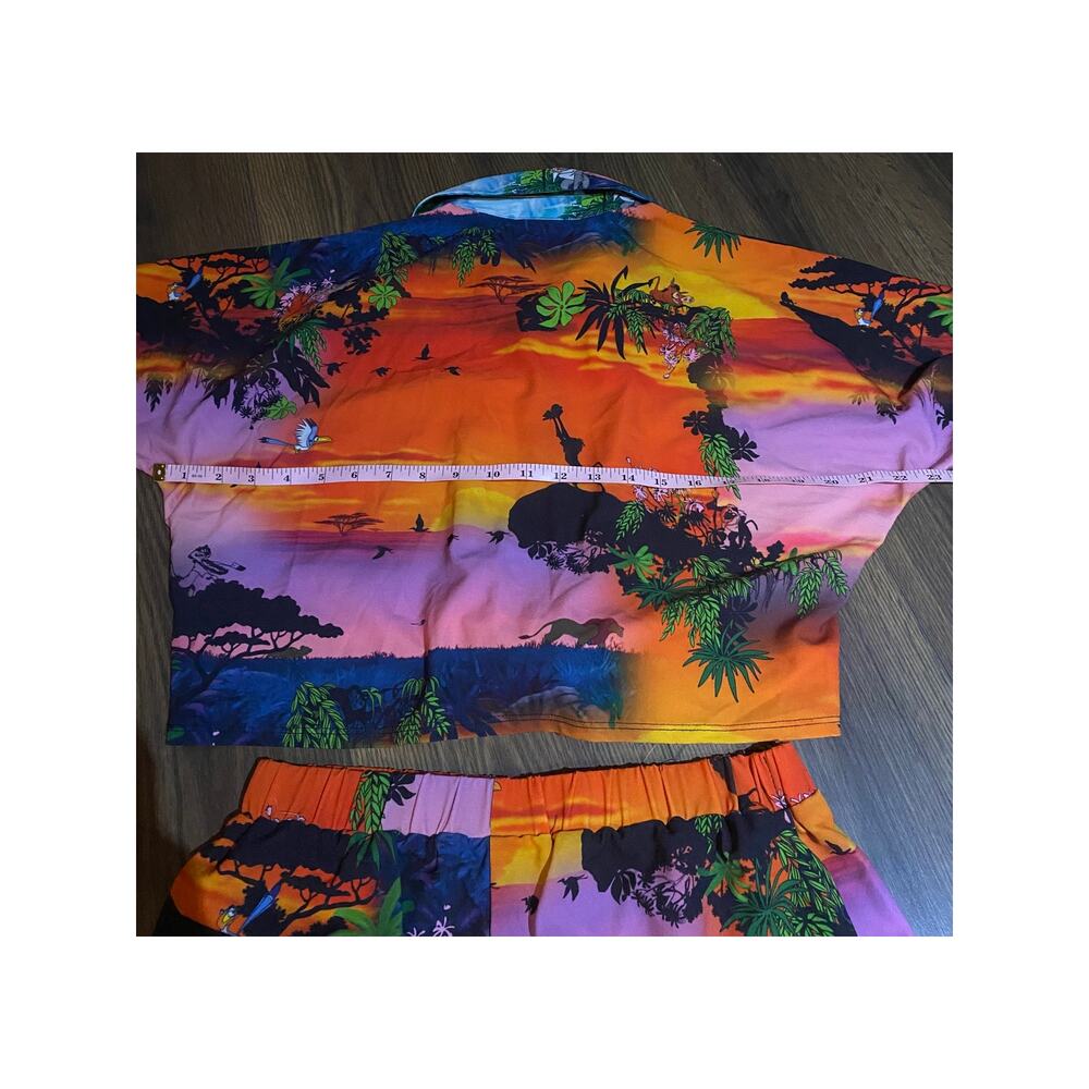 EUC ASOS x Disney Lion King Tropical 2-piece outfit Size 6 top, Size 8 bottom - Picture 5 of 12